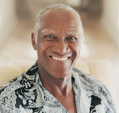 Senior man smiling - for information on dentures from Monroe, LA Bayou Dental